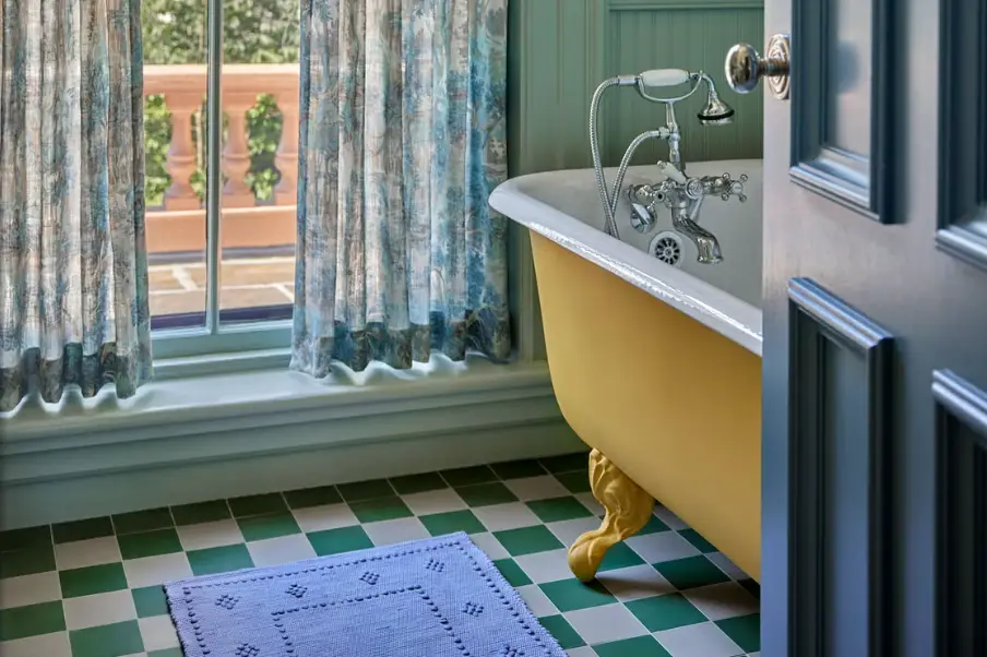Modern bathroom with anti-slip strips